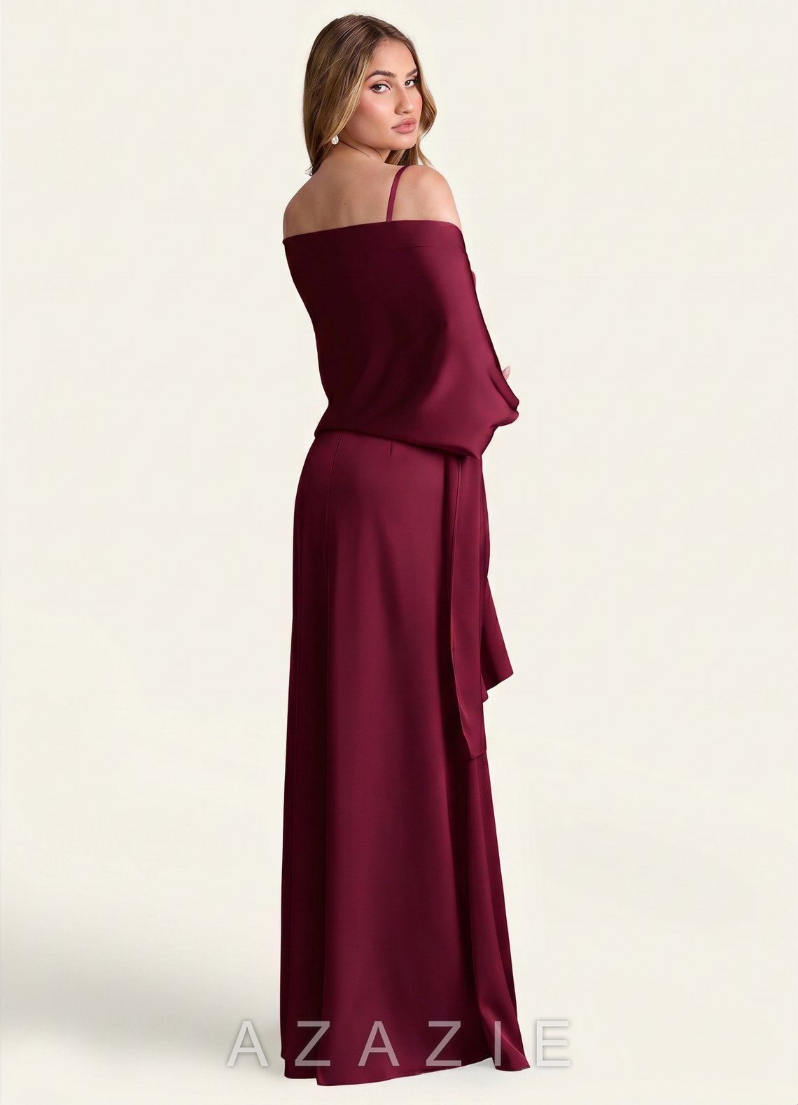 Azazie Matching Color Stretch Satin Shawl