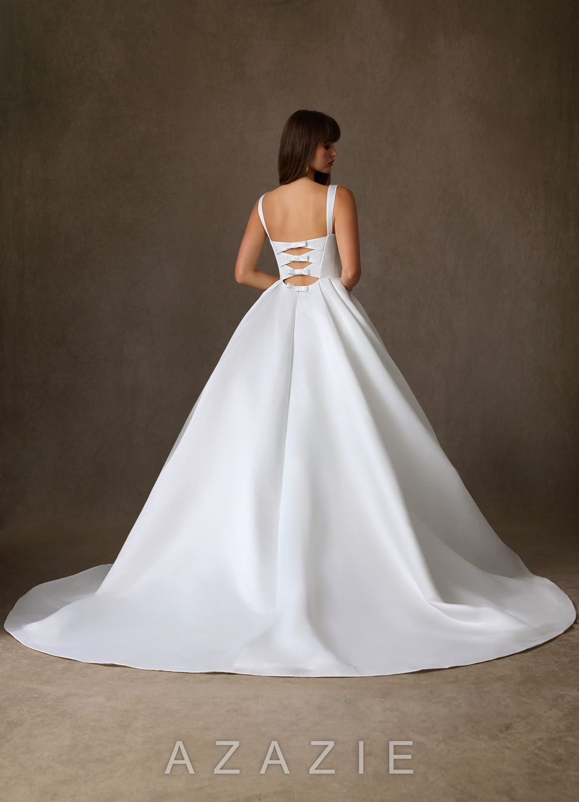 Azazie Sanya Diamond White A-Line Sweetheart Neckline Matte Satin Dress diamond_white