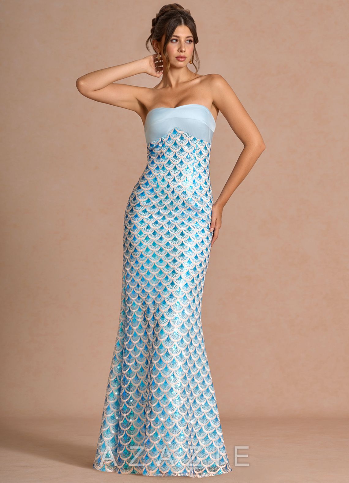 Riona {color} Maxi Dress  sp_mermaid_sapphire_#ms1343778