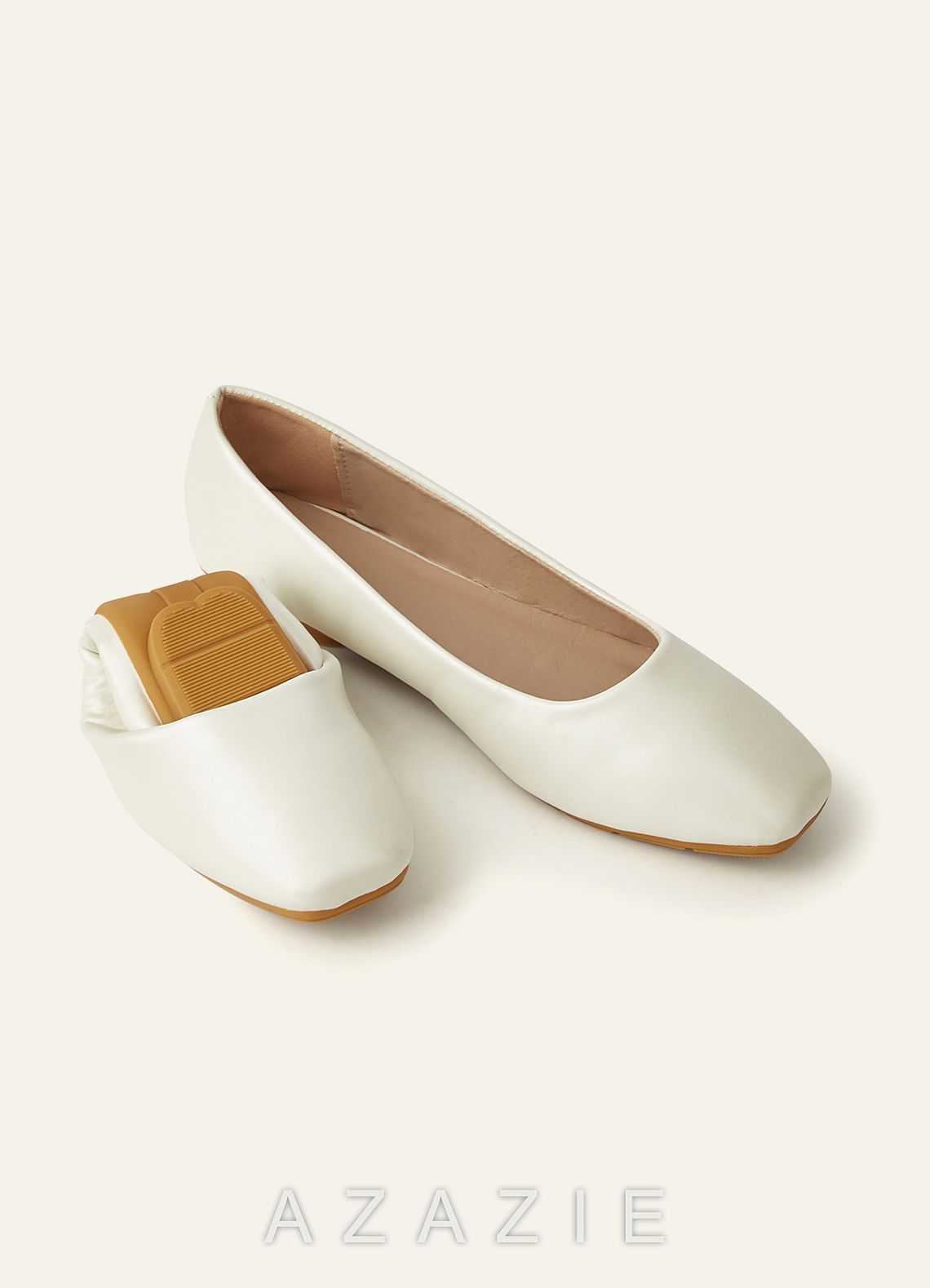 Multi-Color Square-Toe Ballet Flats Low Heel Wedding Shoes