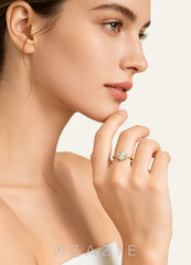 Marquise Zirconia Ring  gold
