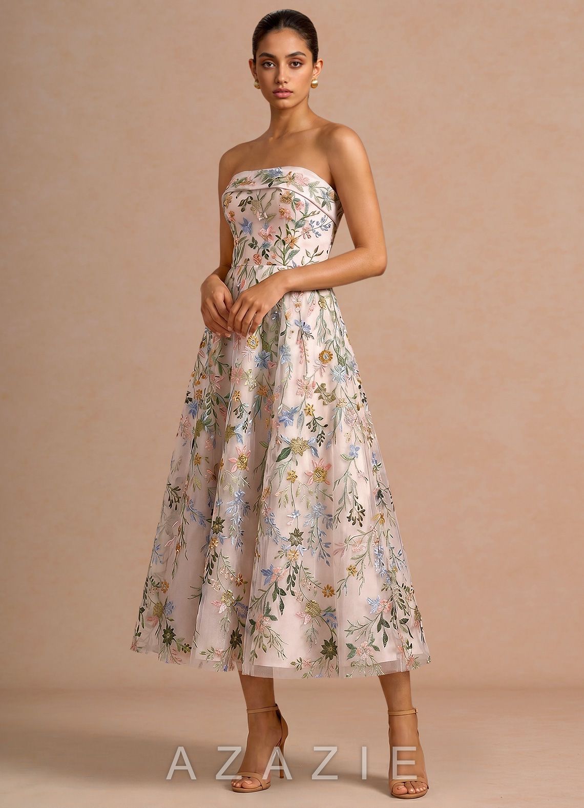 Evangeline {color} Midi Dress  sp_blush_pink_multi_#bm134766
