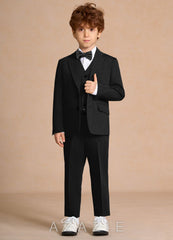 Oliver Black Boys 5-Piece Suit With Bow Tie