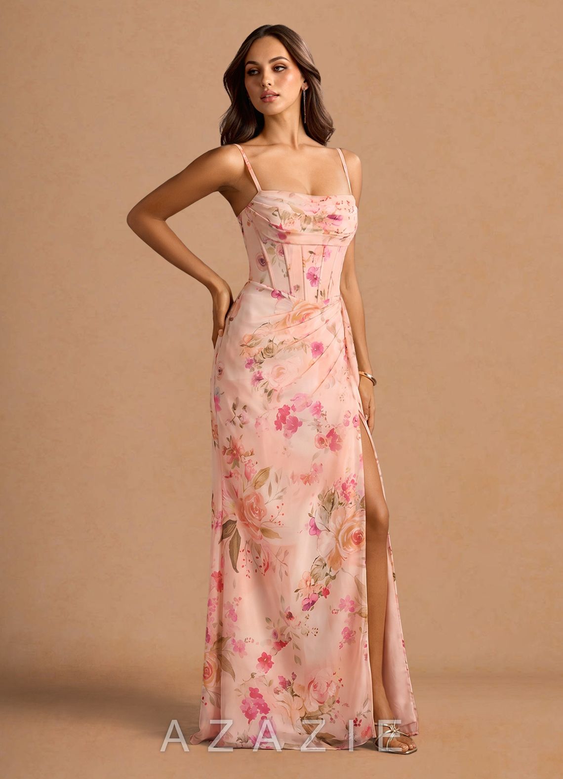 Maëlys {color} Maxi Dress  sp_abstract_bouquet_floral_#111401