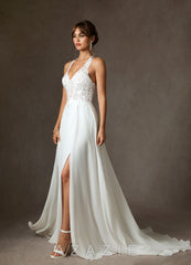 Azazie Sonja Diamond White A-Line Lace Dress diamond_white