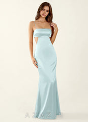Mariannella Mist Open Back Satin Vacation Dress