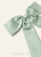 Matching Color Satin Bow Hair Clip