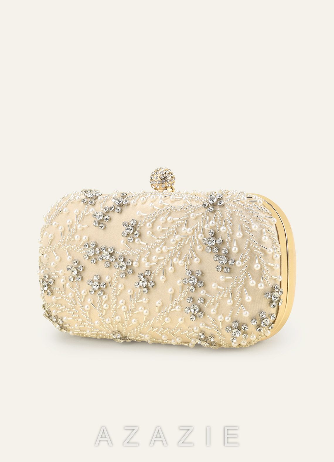 Pearl & Crystal Beaded Clutch Bag