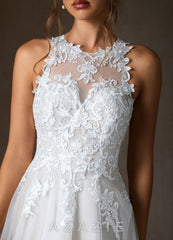 Azazie Melrose Diamond White A-Line Sweetheart Neckline Lace Dress diamond_white