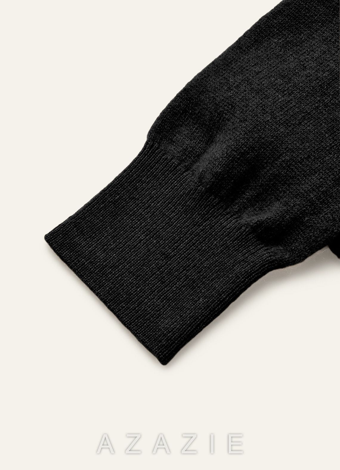 100% Cashmere Cropped Cardigan  black