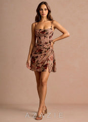 Aurra {color} Mini Dress  sp_mauve_multi_#mm134342