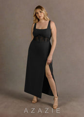 Lucia {color} Lace Corset Maxi Dress  black