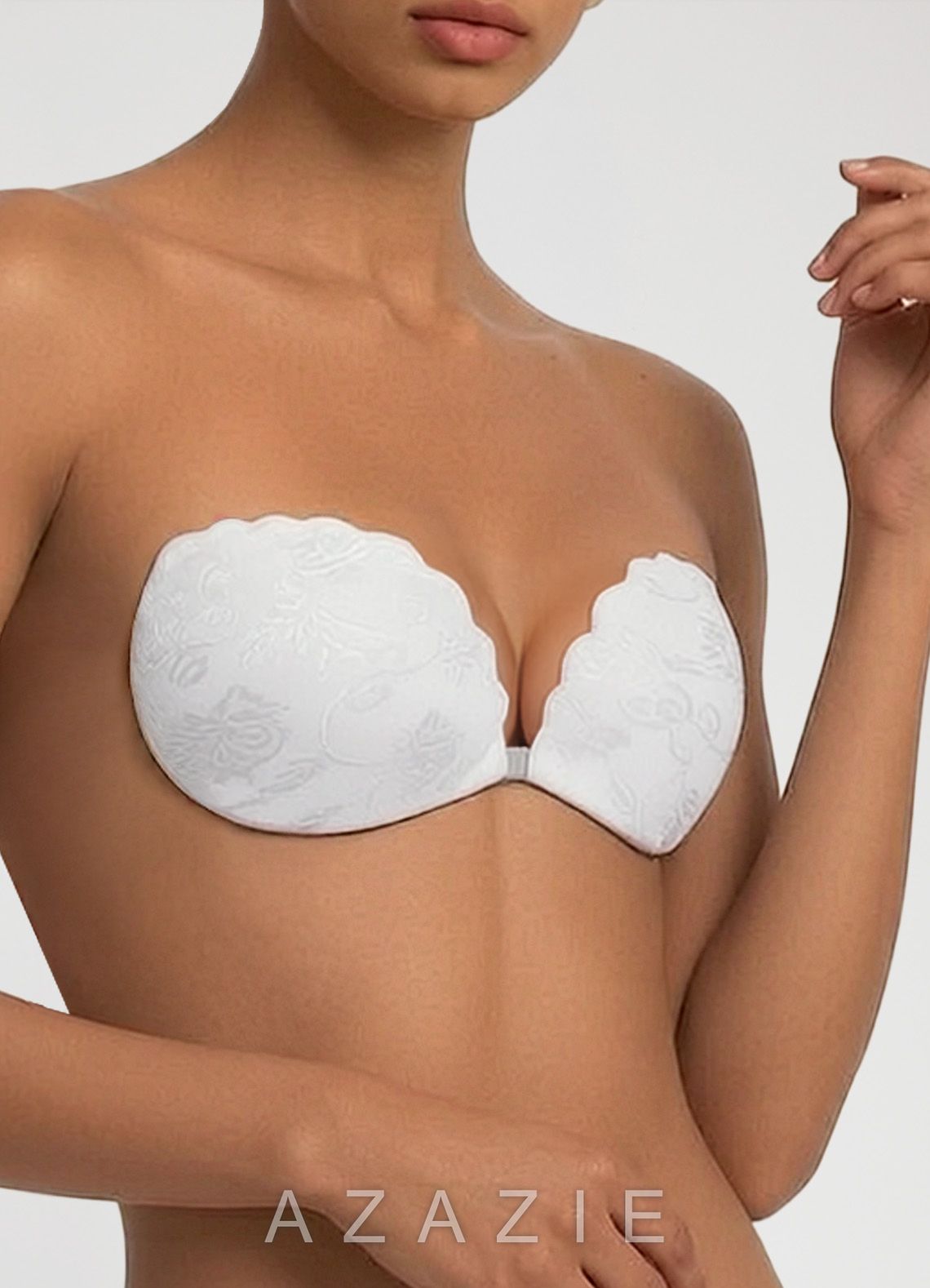 Azazie Diamond White Lace Push-Up Pasties  sp_diamond_white