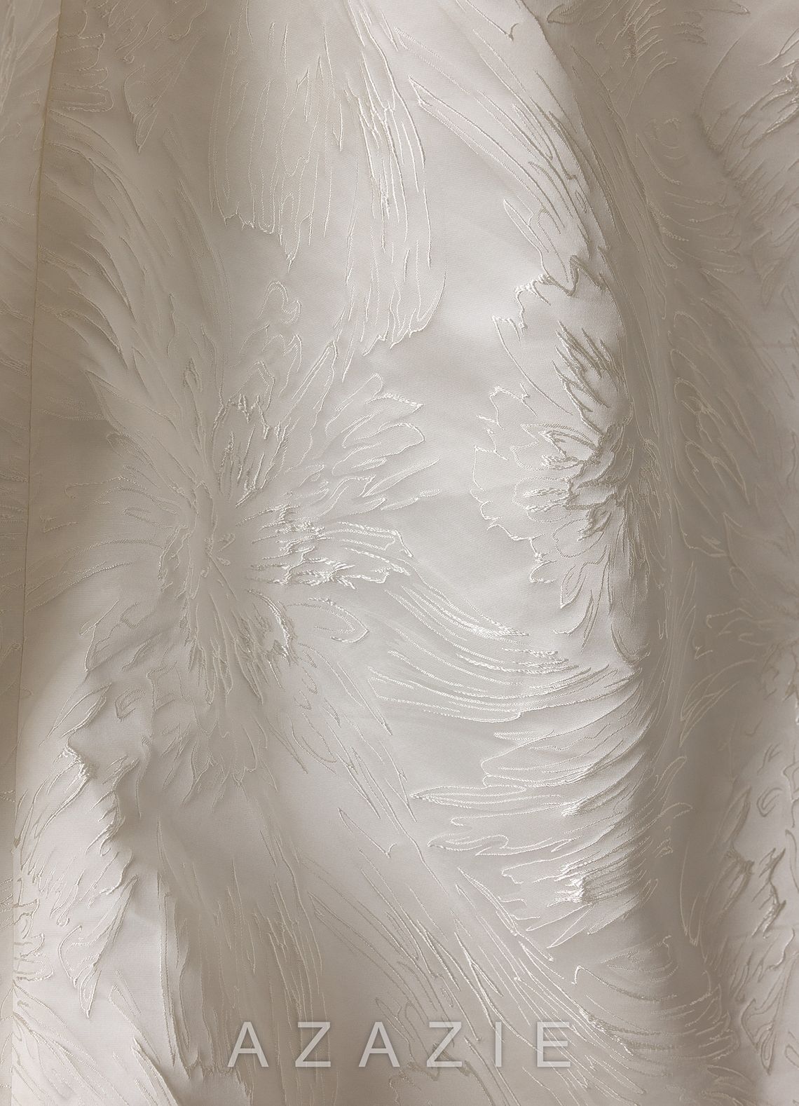 Azazie Quinta Antique White Mermaid Strapless Floral Jacquard Dress antique_white