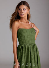 Delphina {color} Lace-up Back Midi Dress  sp_olive_#111401