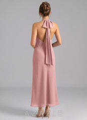 Azazie Velli Dusty Rose Mermaid High Neck Chiffon Dress dusty_rose