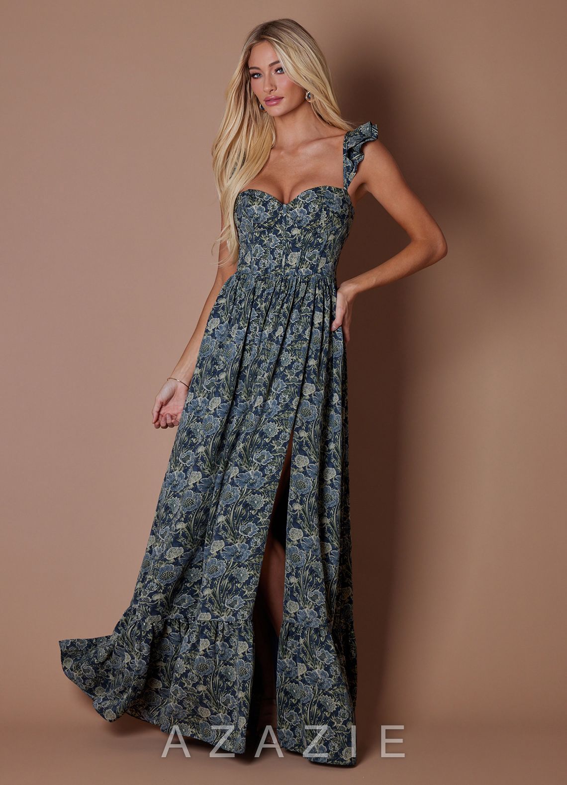 Kerra {color} Maxi Dress  sp_indigo_bloom_#ib134233
