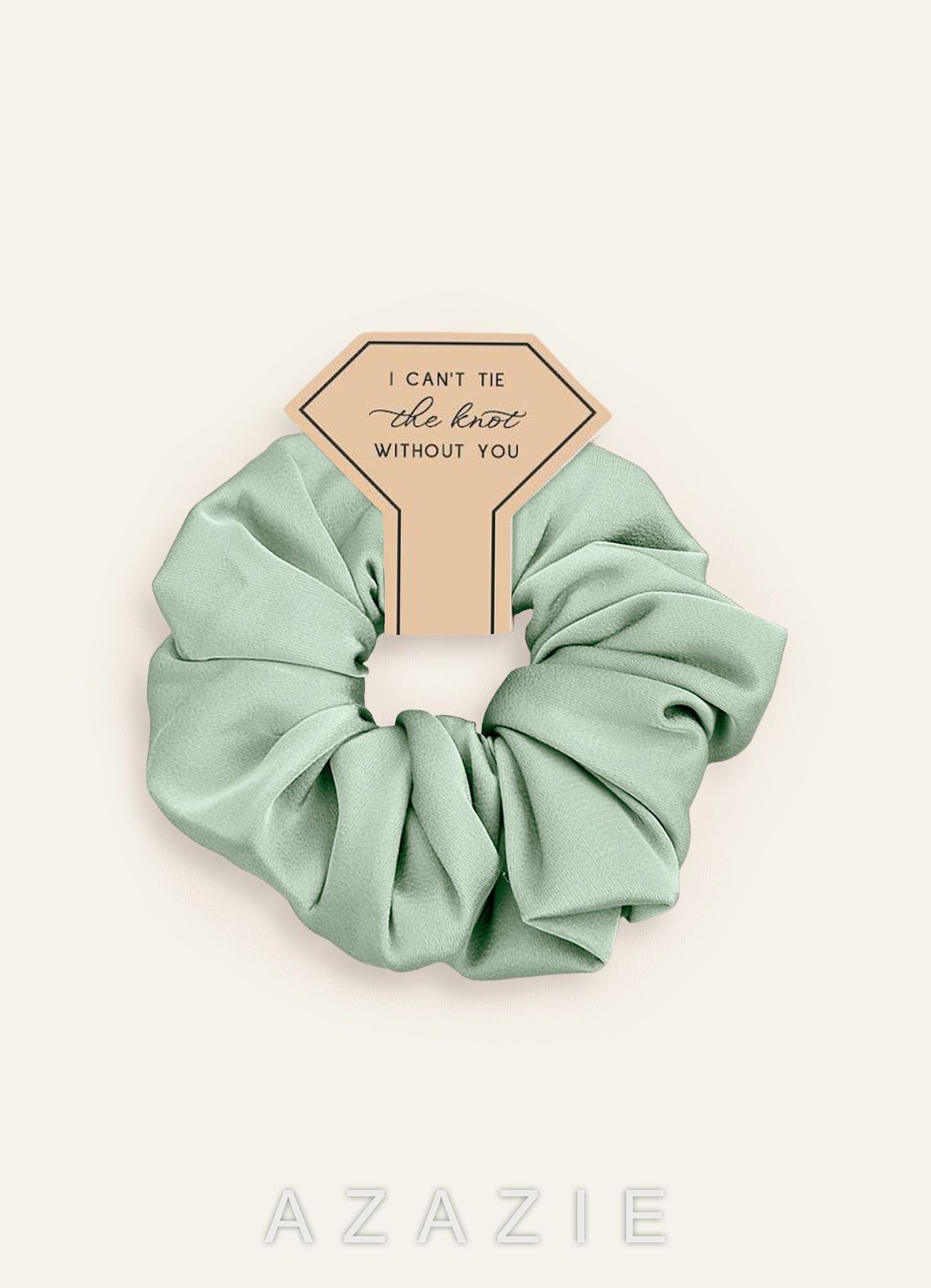 Matching Color Six-Piece Bridesmaid Stretch Satin Over Size Scrunchie Set