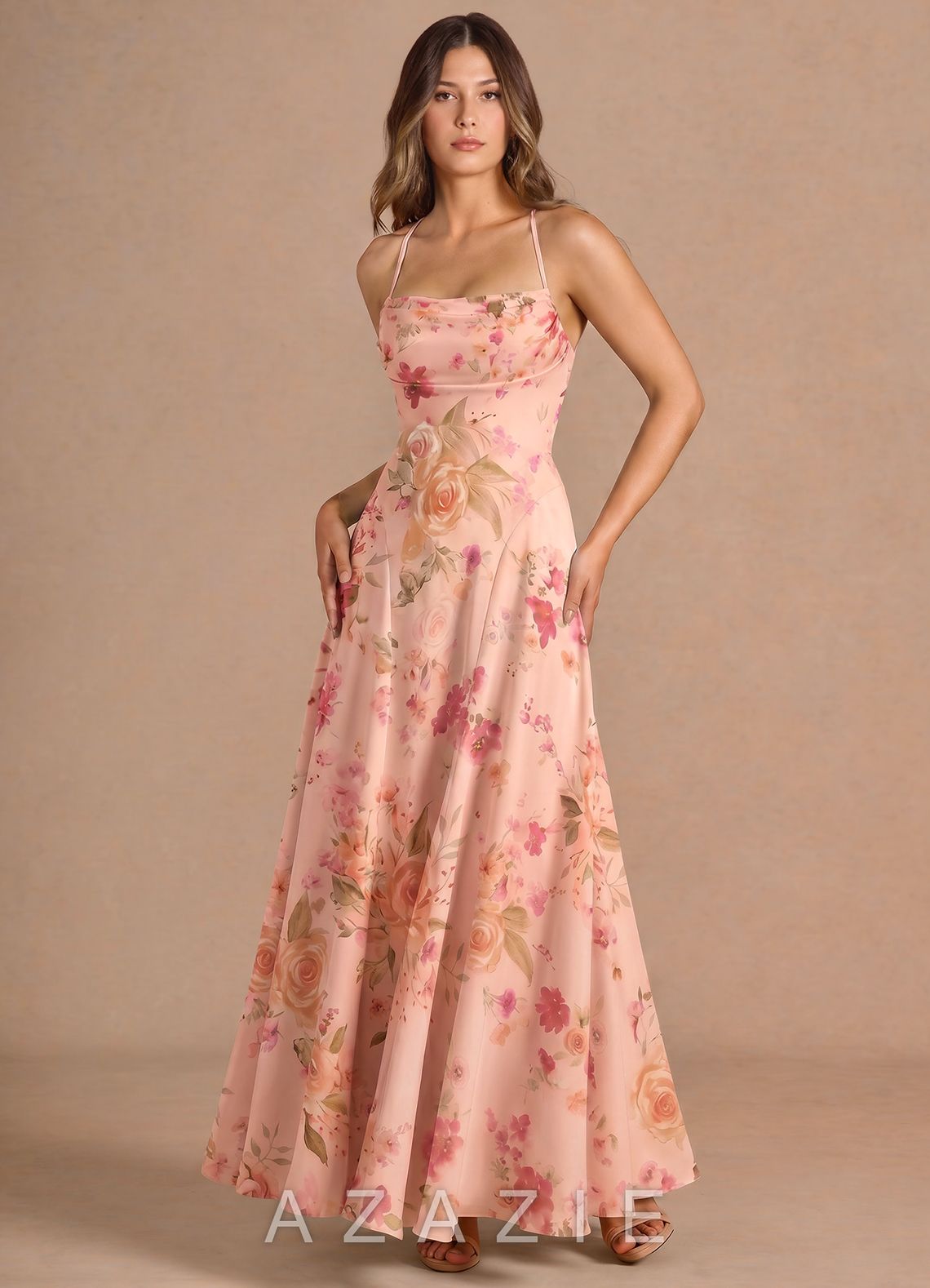 Elvira {color} Maxi Dress  sp_abstract_bouquet_floral_#111401
