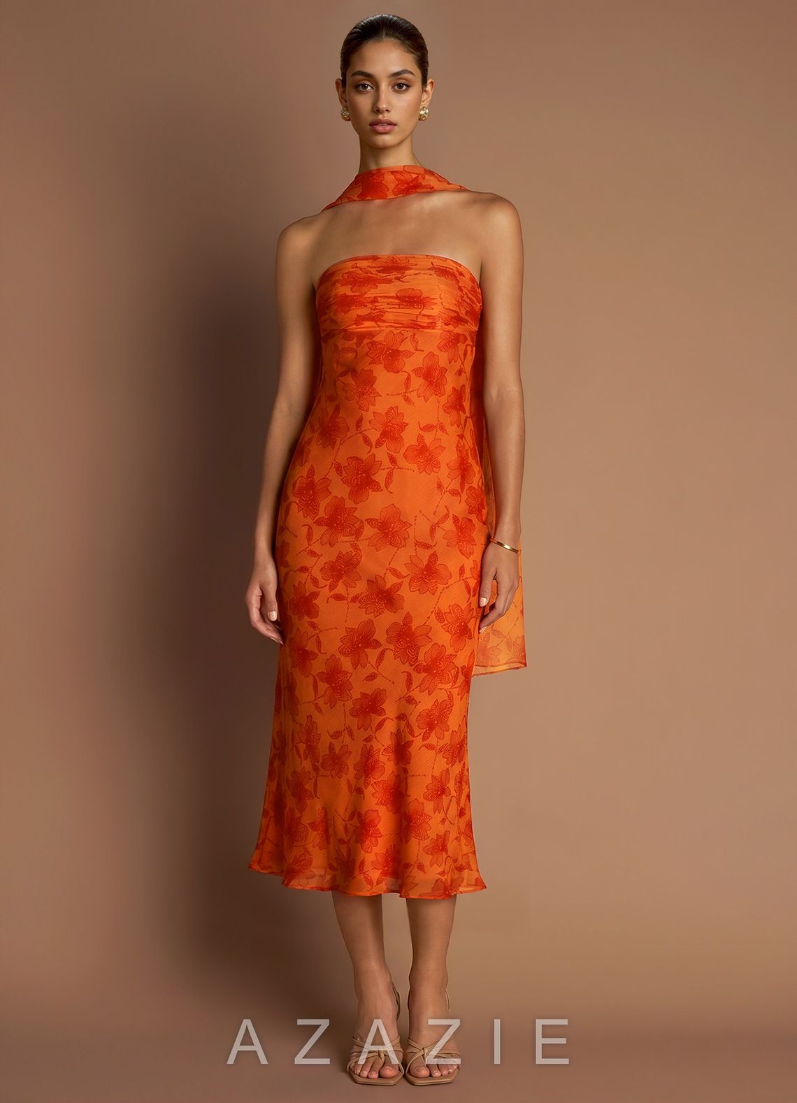 Aisha {color} Midi Dress  sp_tangerine_#te134835