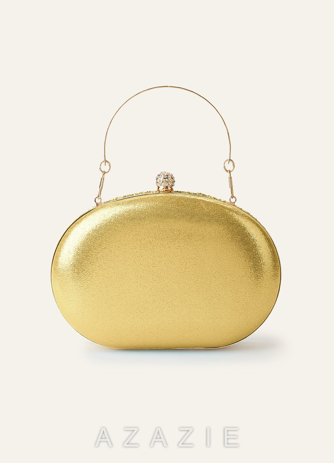 Crystal Sunburst Clutch Bag with Detachable Chain Strap