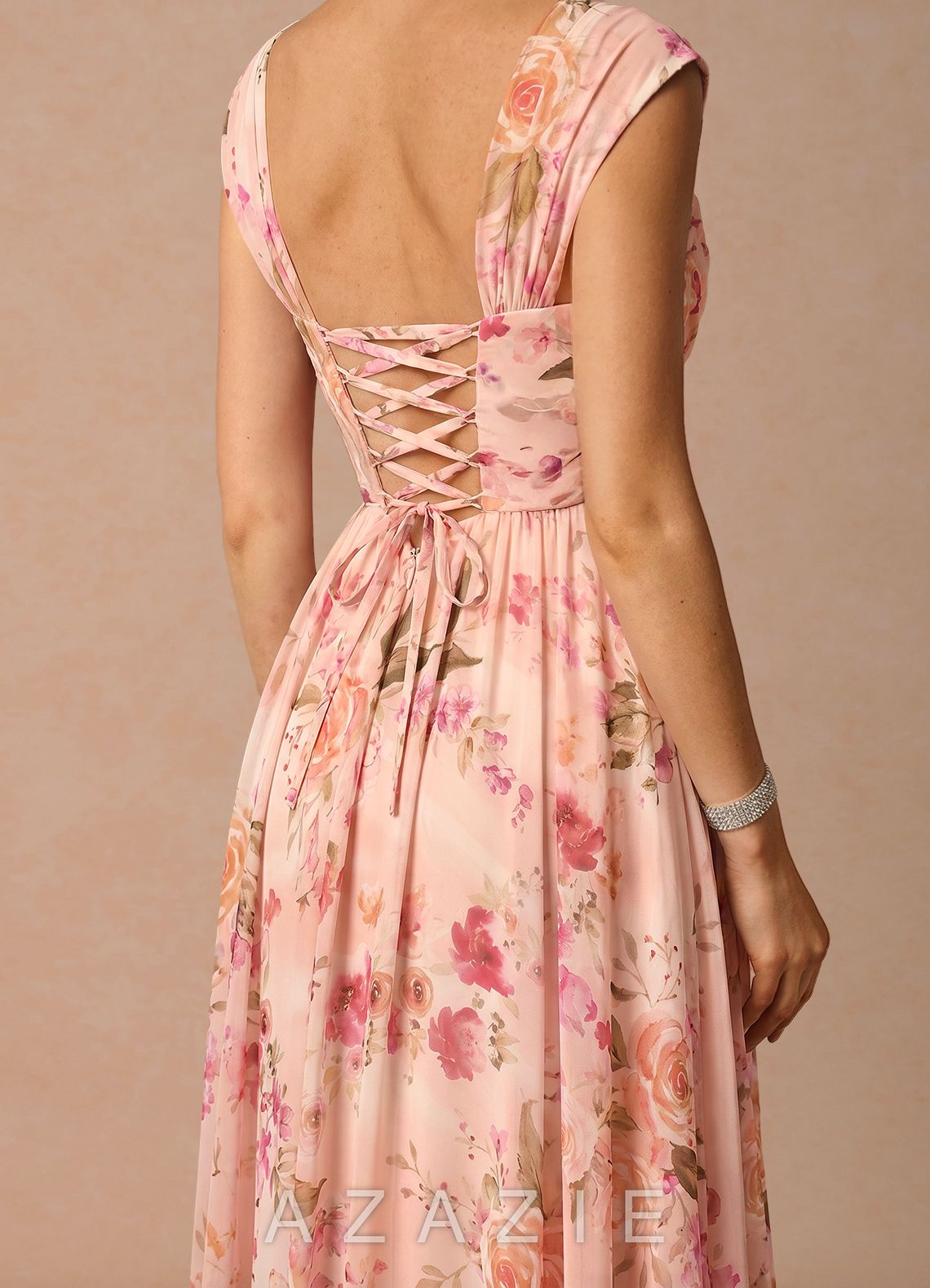 Hazel {color} Maxi Dress  sp_abstract_bouquet_floral_#111401
