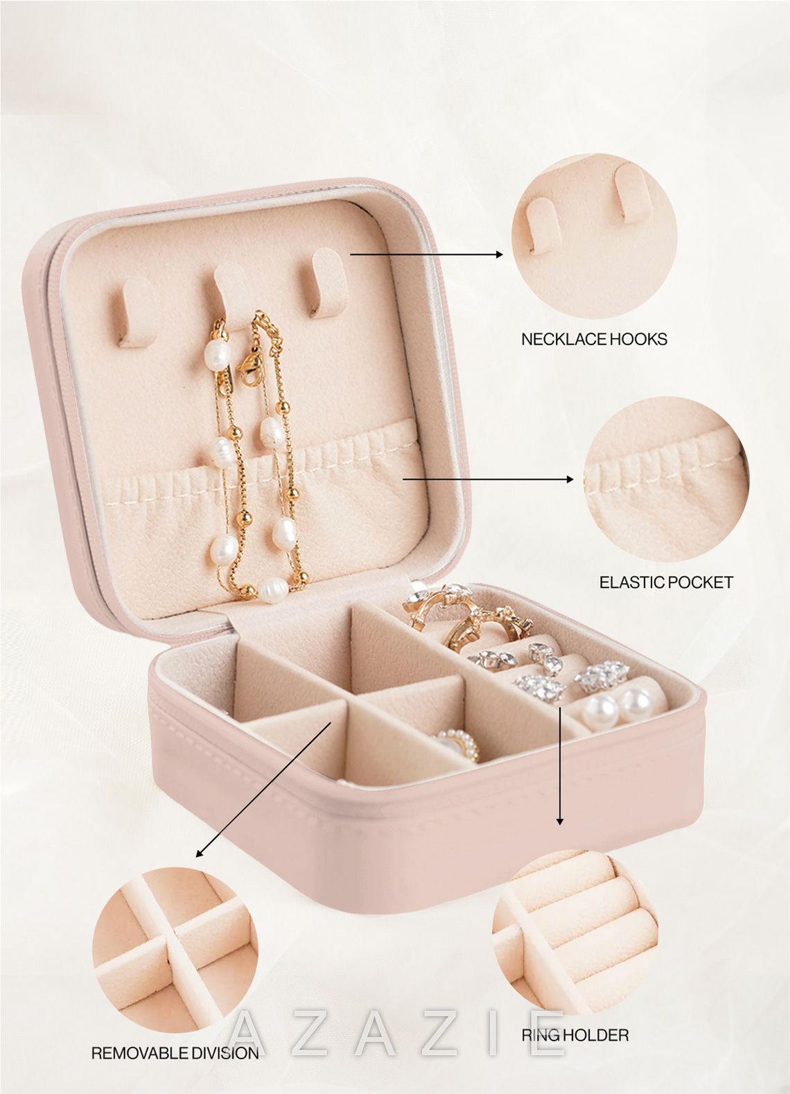Personalized Jewelry Case  blushing_pink