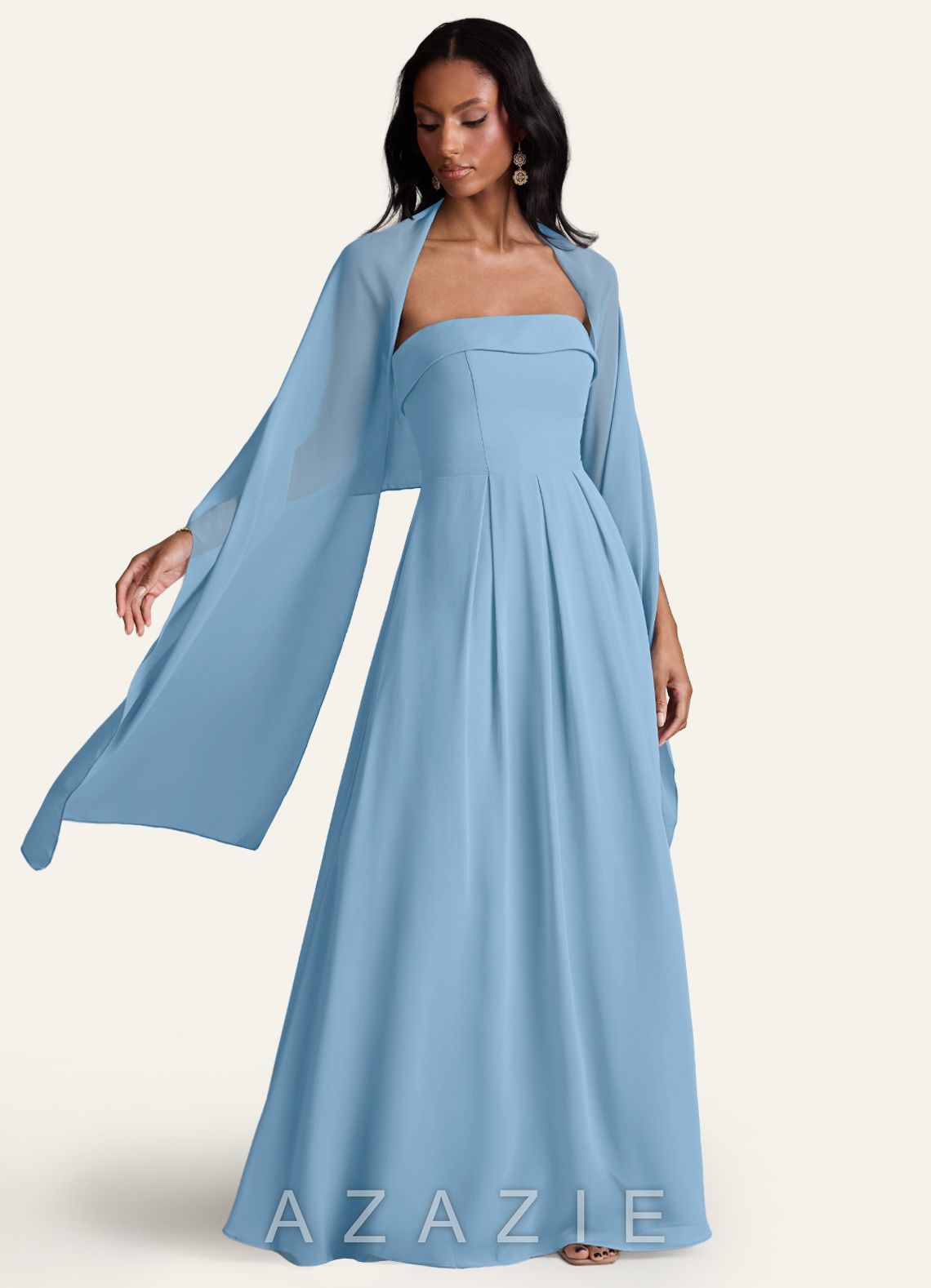 Azazie Matching Color Chiffon Shawl