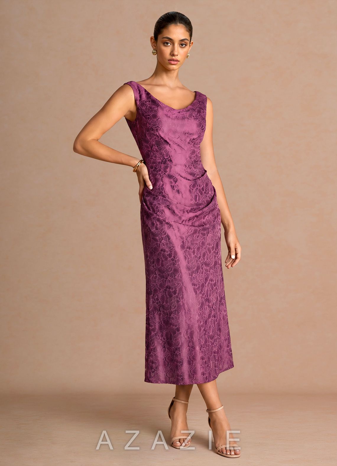 Kiana {color} Midi Dress  sp_plum_purple_#pp134412