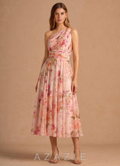 Noelle {color} Midi Dress  sp_abstract_bouquet_floral_#111401