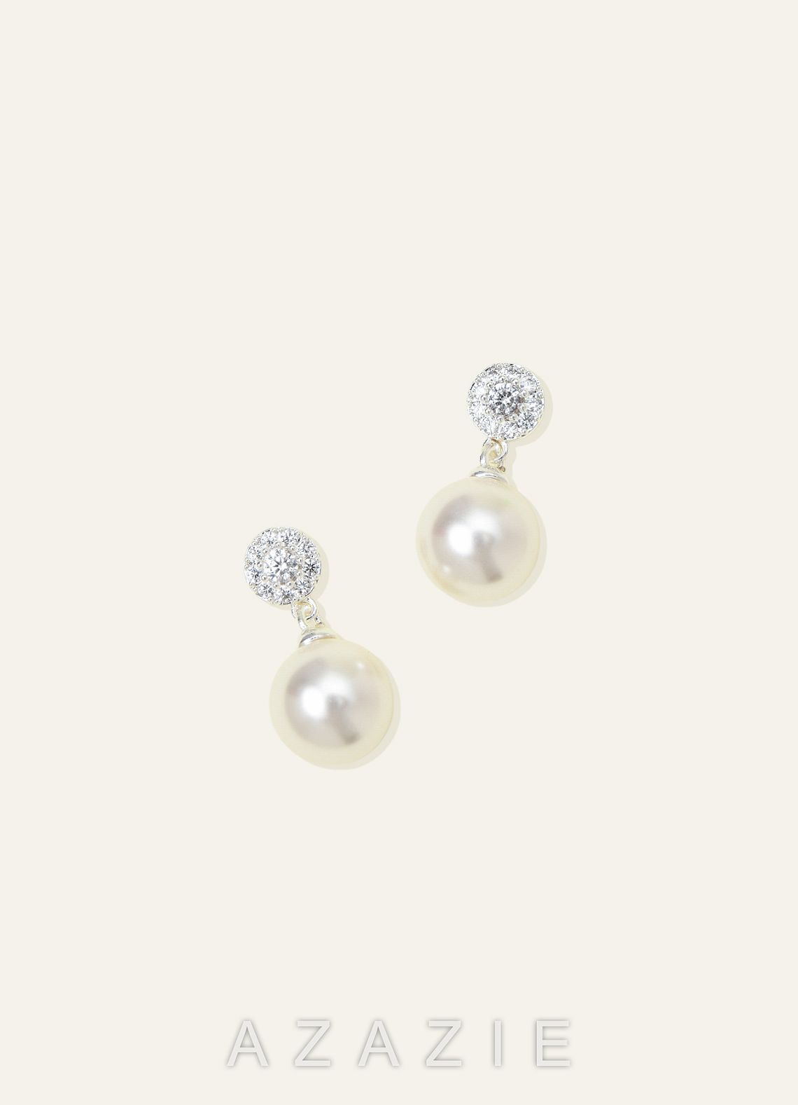 CZ Pearl Drop Earrings