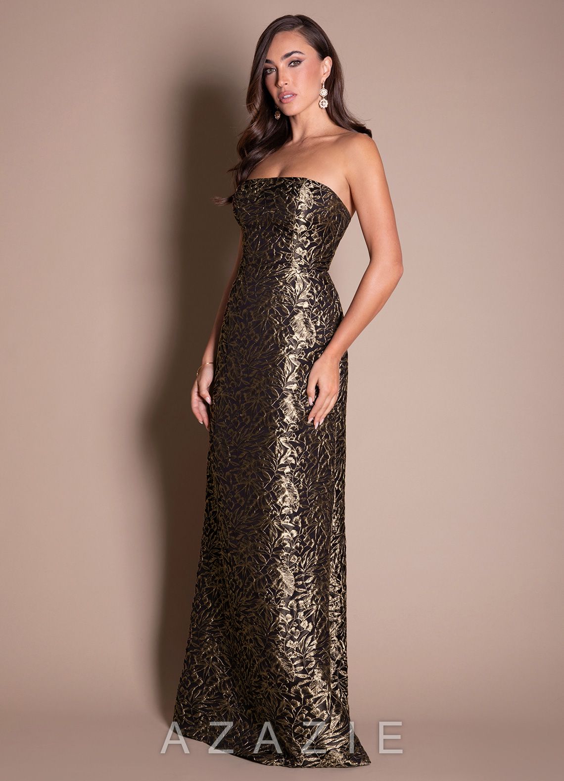 Amali {color} Gown  sp_ebony_gold_#eg134200