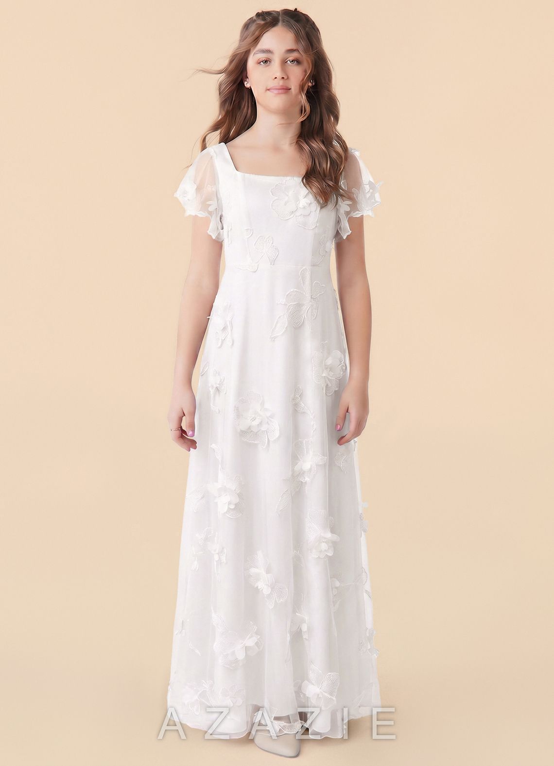 Azazie Ada Junior Formal Dress  sp_white_alabaster_#wa134341