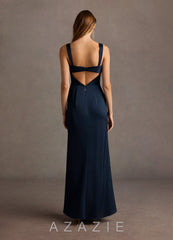 Vivianna {color} Floral Neckline Maxi Dress  sp_navy/multi_#nm134264