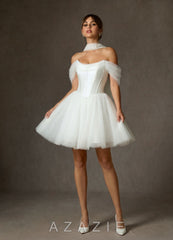 Azazie Naef Diamond White A-Line Tulle Dress diamond_white