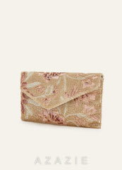 Beaded Sequin Floral Envelope Clutch