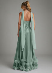 Azazie Alex Agave A-Line Corset Chiffon Dress agave