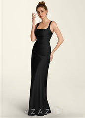 Lorelei Black Satin Corset Mermaid Dress