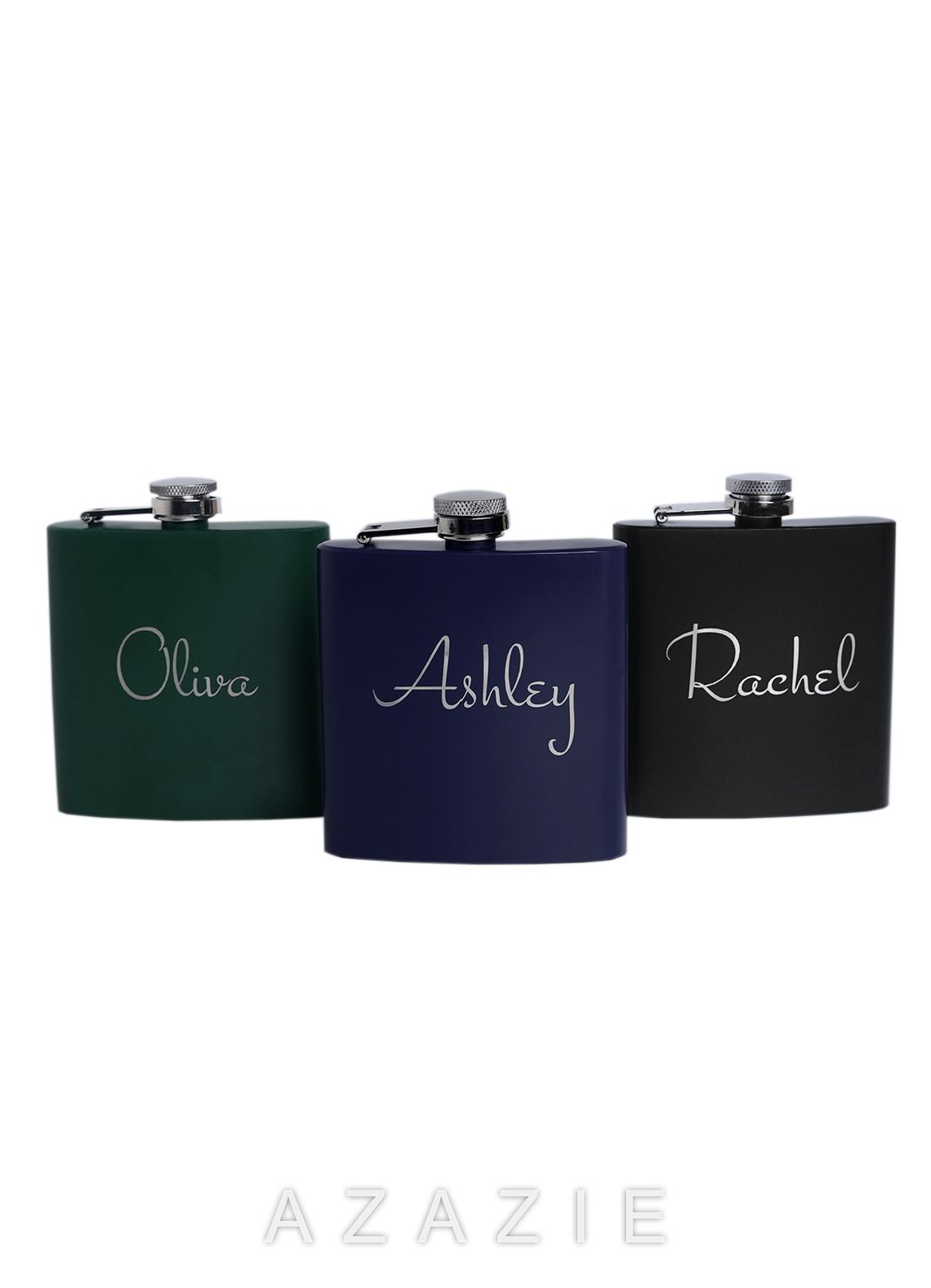 Personalized Flasks For Bridesmaid Gifts  black