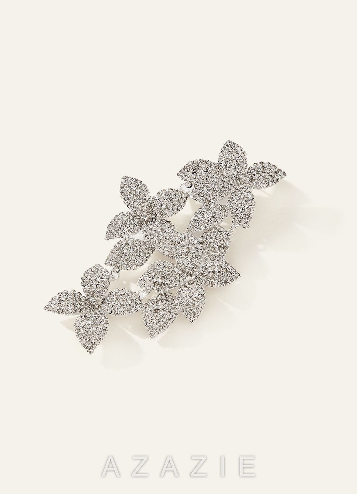 Statement Rhinestone Floral Earrings