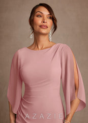 Azazie Anaheim Dusty Rose A-Line Pleated Chiffon Dress dusty_rose