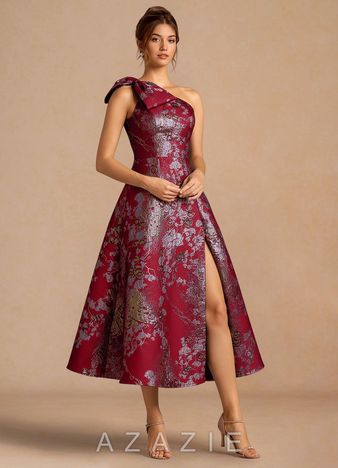 Jonelle {color} Midi Dress  sp_merlot_#mt134149