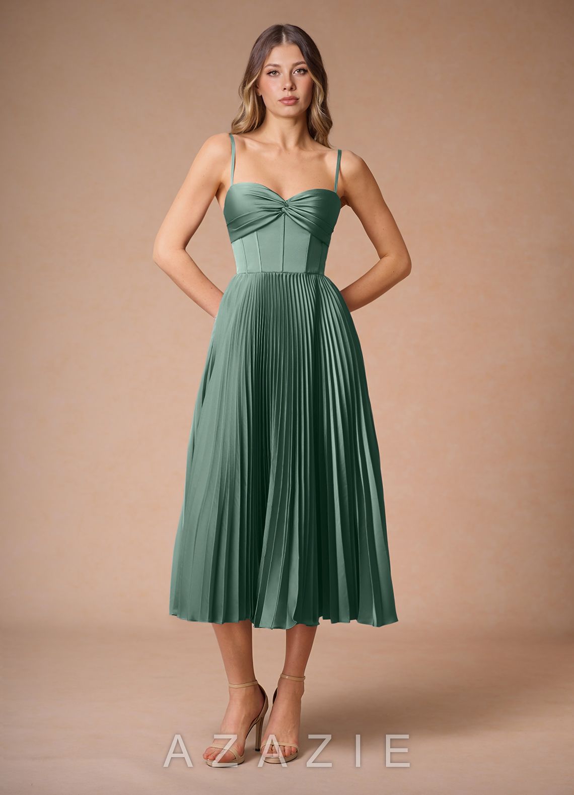 Léna {color} Pleated Midi Dress
