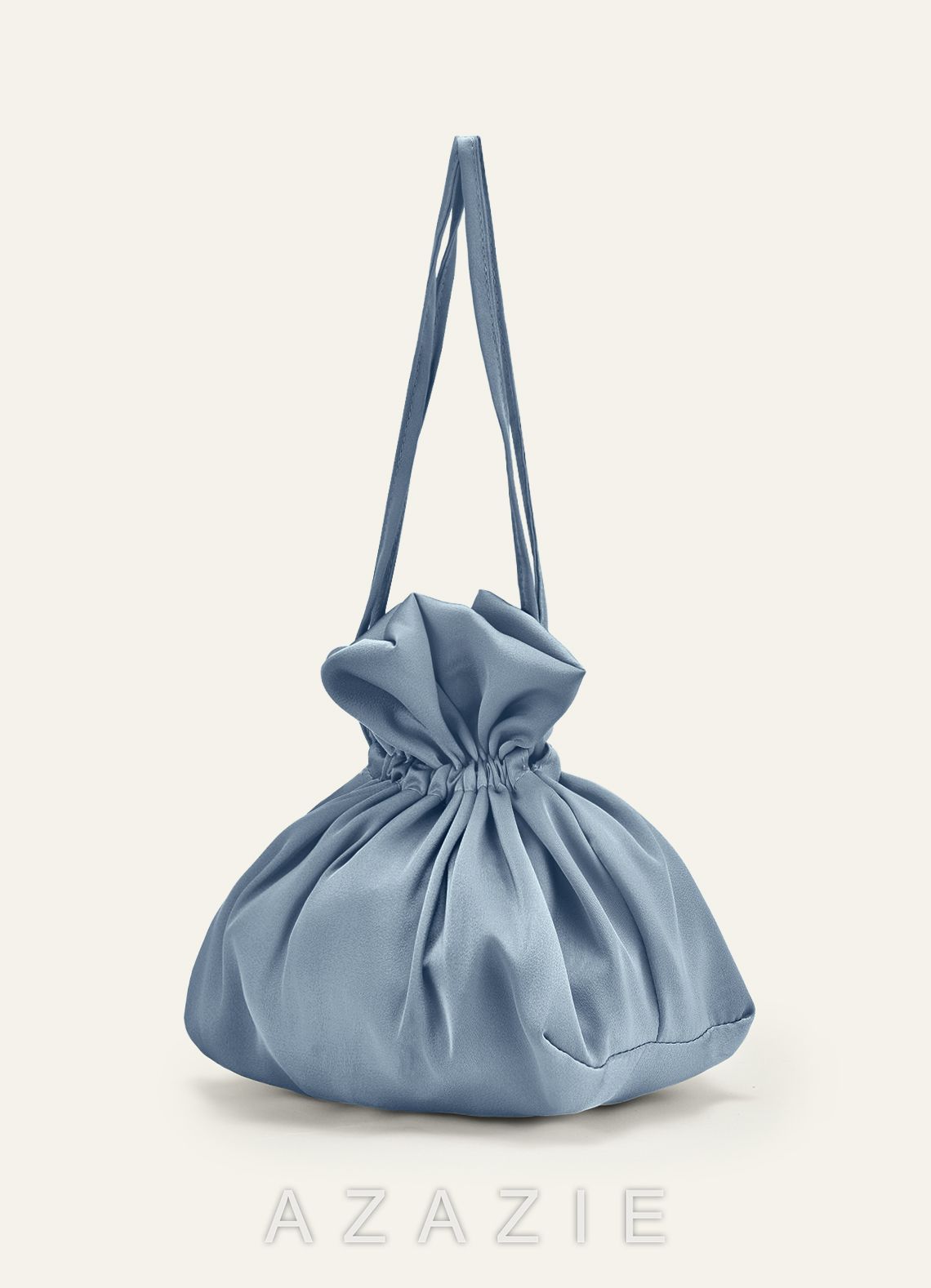 Matching Color Satin Drawstring Handbag
