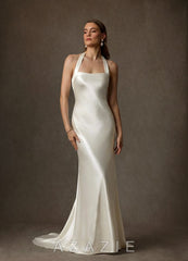 Azazie Marielle Antique White A-Line Charmeuse Dress
