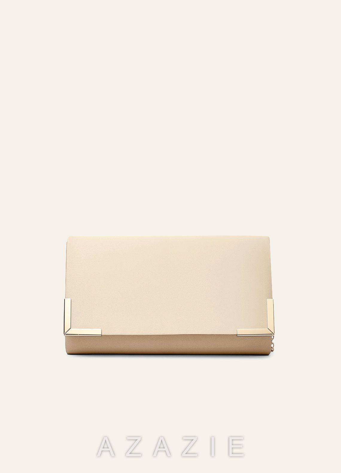 Matching Color Matte Satin Envelope Clutch Bag