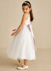 Azazie Lea Blushing Pink A-Line Spaghetti Strap Tulle Dress blushing_pink