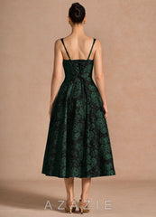 Amity {color} Midi Dress  sp_emerald_black_#eb134985