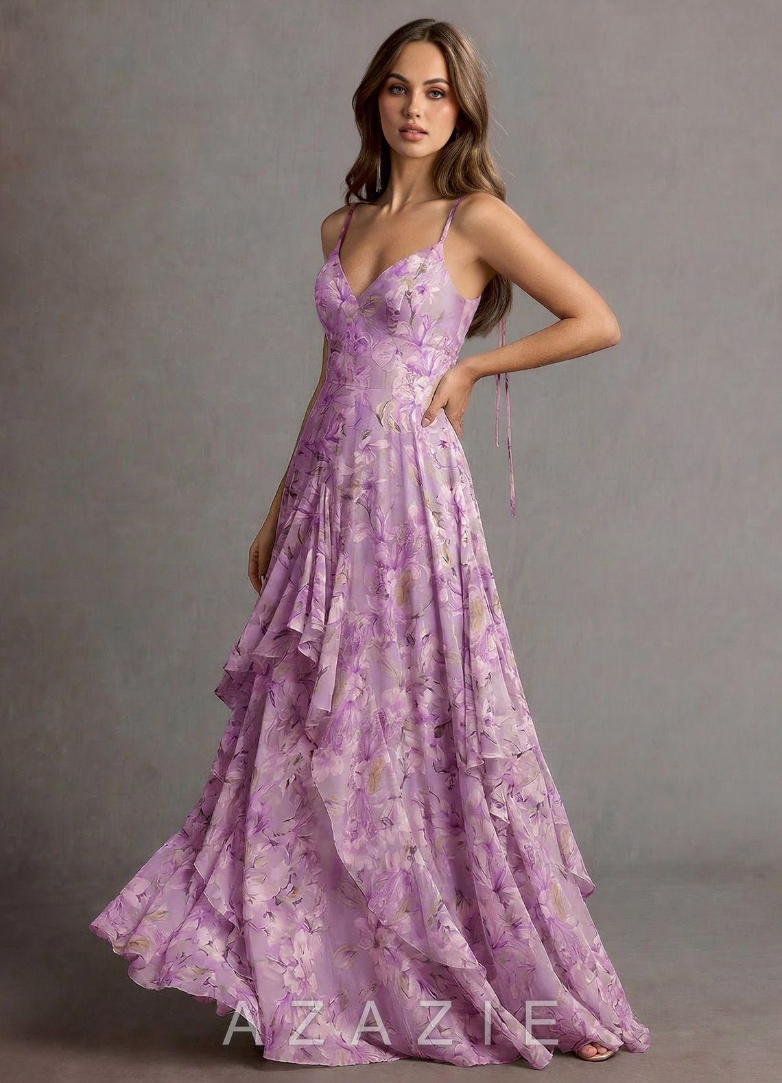 Harmony {color} Maxi Dress  sp_violet_floral_#vf134429