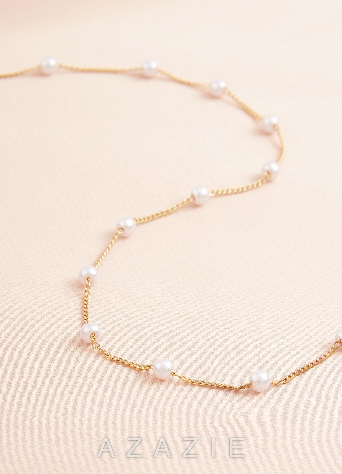 Mini Pearl Back Body Chain  gold
